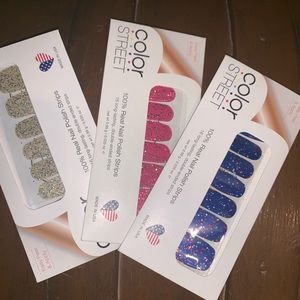 3 packs color street nails. Never opened sparkle